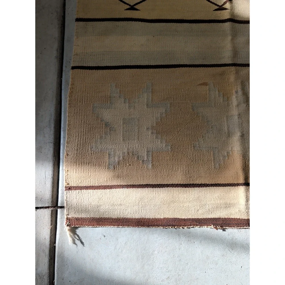 Navajo Rug, Banded Double Saddle Blanket. 62